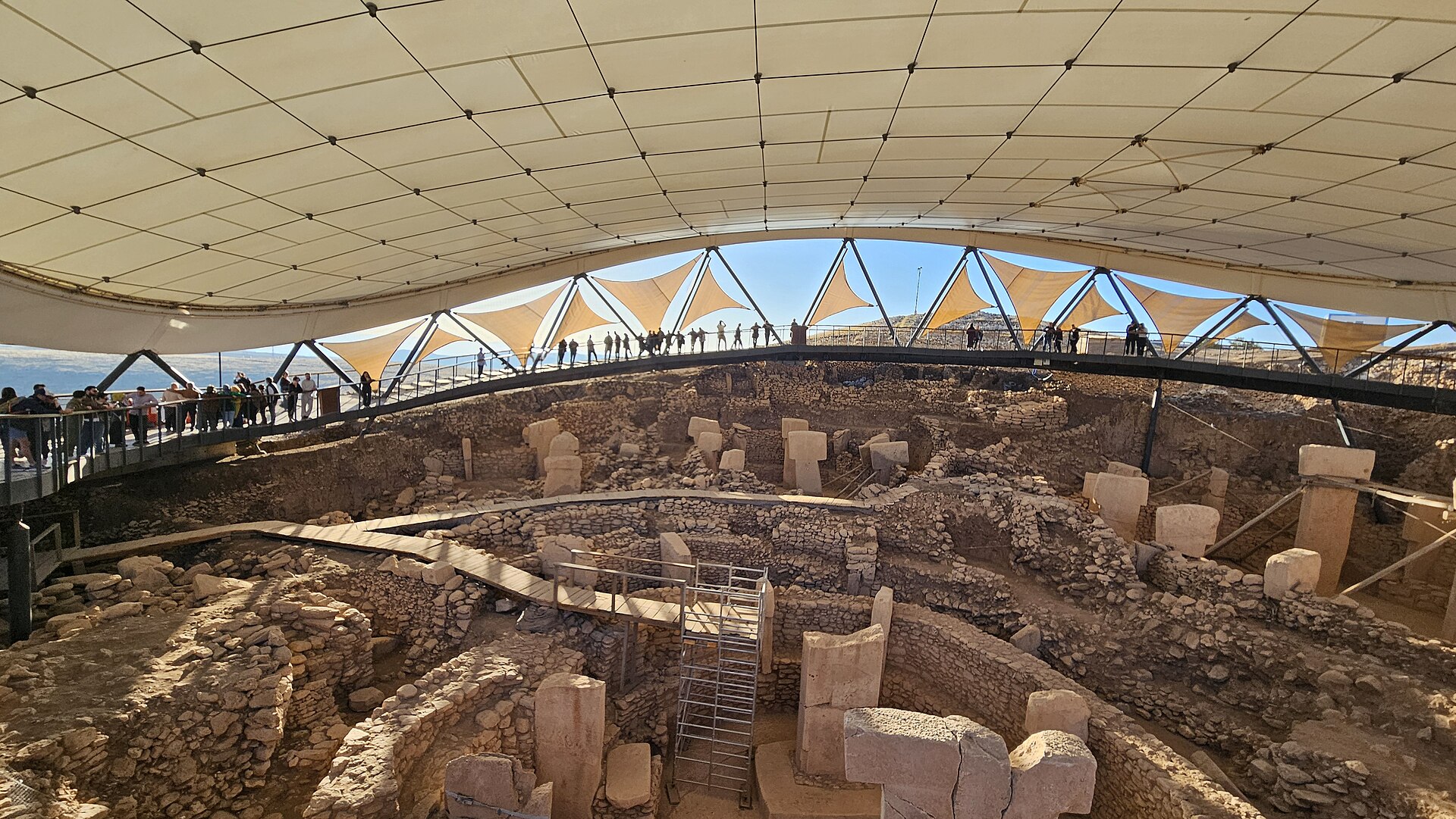 The Göbekli Tepe archaeology park and visitor approach
